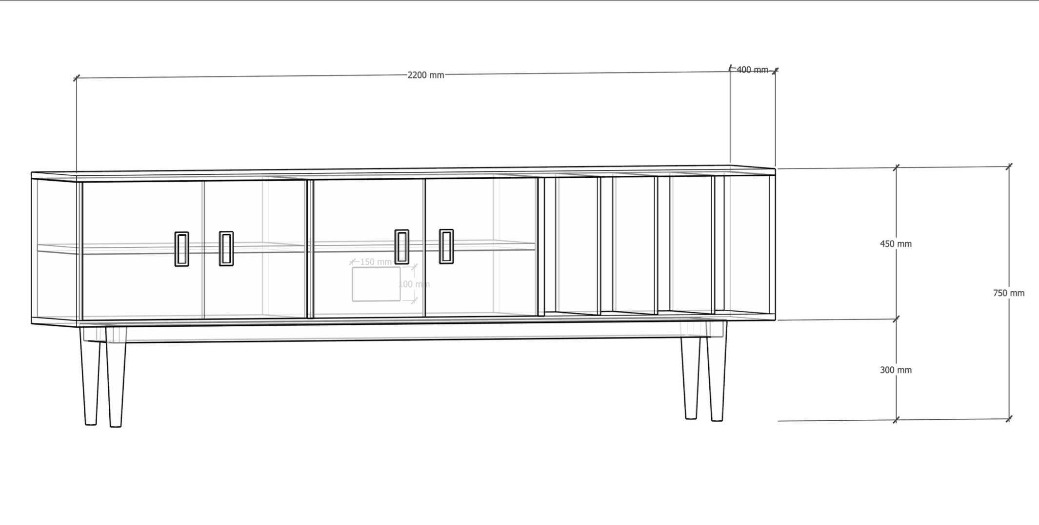 Credenza MID CENTURY - CUSTOM